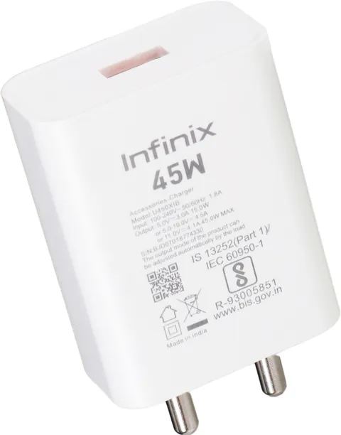 Infinix 45W Fast Charger U450XKB + XDC13 tType-C Fast Charging Kit view 2