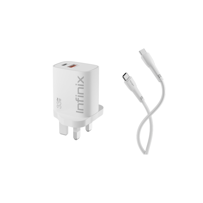Infinix 33W GaN Charger XC33UK + XDC53 Fast Charging Kit view 2